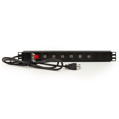 MULTIPRESA CON 12 PRESE USB 3,4A PER RICARICA DISPOSITIVI CON INTERRUTTORE
