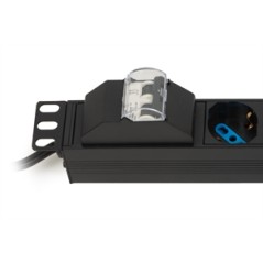 MULTIPRESA ALIMENTAZIONE PER RACK 19" CON 8 PRESE UNIVERSALI TRIPOLARI/SCHUKO MAGNETOTERMICA