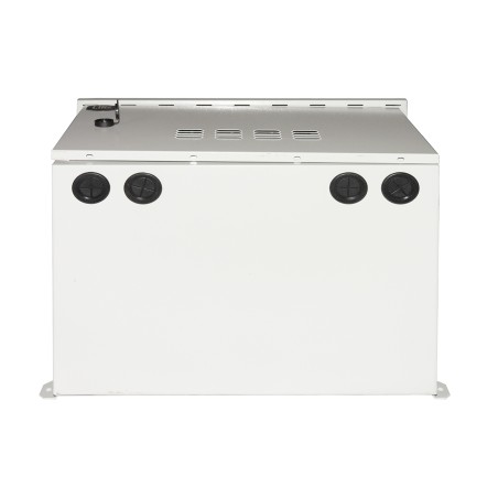 ARMADIO RACK 19 POLLICI 6U PER RETI DA ESTERNO CLASSE PROTEZIONE IP55 MISURE MM (L)600X(P)450X(A)333 GRIGIO CHIARO CON VENTOLE F