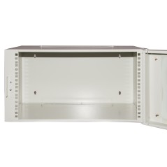 ARMADIO RACK 19" 6U PROFONDITA' 360 MM COLORE GRIGIO PORTA IN VETRO