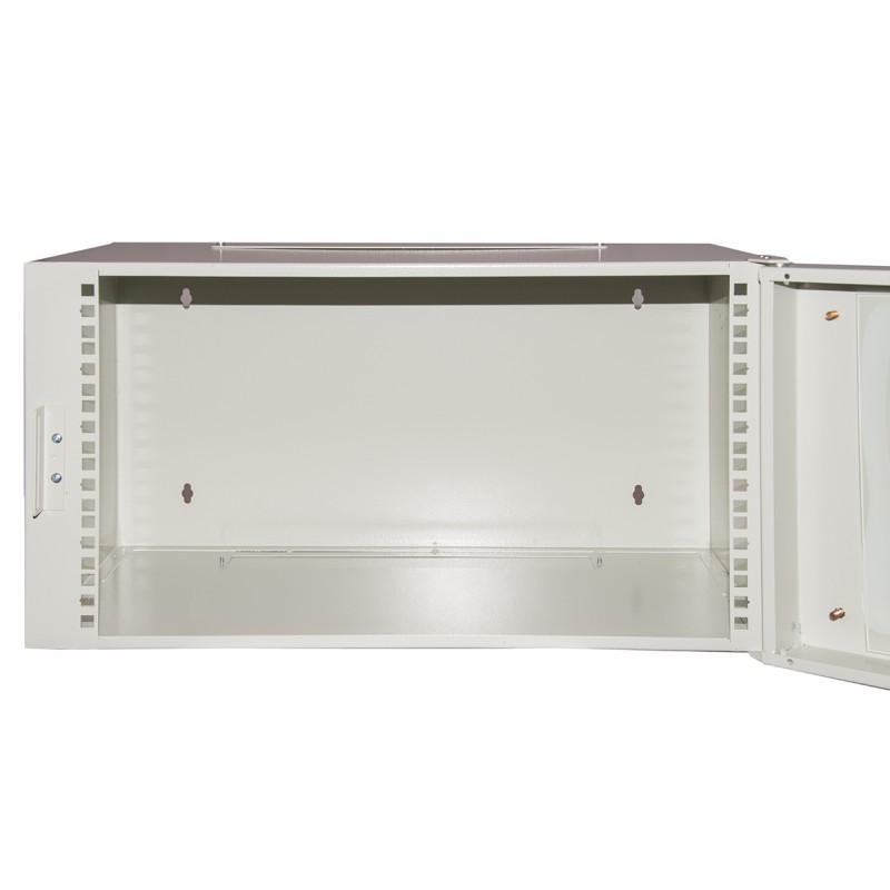 ARMADIO RACK 19" 6U PROFONDITA' 360 MM COLORE GRIGIO PORTA IN VETRO