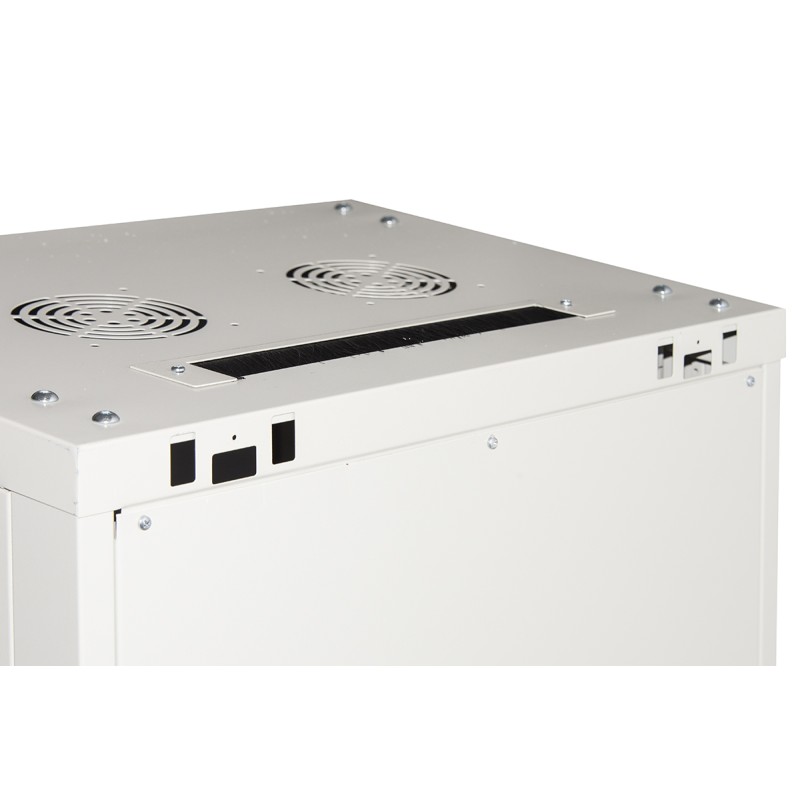 ARMADIO RACK 19" 6 UNITA' DA MURO (A) 370 X (L) 600 X (P) 450 GRIGIO DISASSEMBLATO PORTA VETRO
