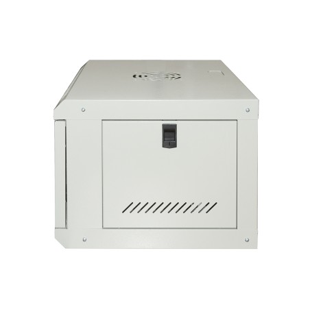 ARMADIO RACK 19" 6U LINK SERIE LIGHT COLORE GRIGIO CON PORTA VETRO (AXPXL) MM 300X400X530 RIPIANO INCLUSO