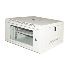 ARMADIO RACK 19" 6U LINK SERIE LIGHT COLORE GRIGIO CON PORTA VETRO (AXPXL) MM 300X400X530 RIPIANO INCLUSO