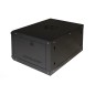 ARMADIO RACK 19" 6U LINK SERIE LIGHT COLORE NERO CON PORTA VETRO (AXPXL) MM 300X400X530 RIPIANO INCLUSO