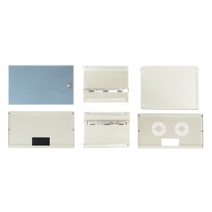 ARMADIO RACK 19" DISASSEMBLATO 6 UNITA' DA MURO PER RETI (A)370 X (L)540 X (P) 300 MM COLORE GRIGIO PORTA VETRO