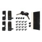 ARMADIO RACK 19" DISASSEMBLATO 6 UNITA' DA MURO PER RETI (A)370 X (L)540 X (P) 300 MM COLORE GRIGIO PORTA VETRO