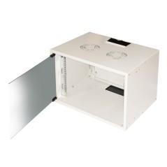 ARMADIO RACK 19" DISASSEMBLATO 6 UNITA' DA MURO PER RETI (A)370 X (L)540 X (P) 400 MM COLORE GRIGIO PORTA VETRO