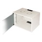 ARMADIO RACK 19" DISASSEMBLATO 6 UNITA' DA MURO PER RETI (A)370 X (L)540 X (P) 400 MM COLORE GRIGIO PORTA VETRO