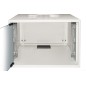 ARMADIO RACK 19" DISASSEMBLATO 6 UNITA' DA MURO PER RETI (A)370 X (L)540 X (P) 400 MM COLORE GRIGIO PORTA VETRO