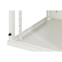 ARMADIO RACK 19" 6 UNITA' DA MURO (A)350X (L)540 X PROFONDITA' 600 MM. COLORE GRIGIO PORTA VETRO