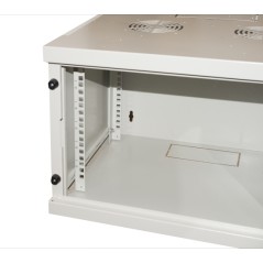 ARMADIO RACK 19" 6 UNITA' DA MURO PER RETI (A)350 X (L)540 X (P) 450 MM COLORE GRIGIO PORTA VETRO