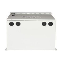ARMADIO RACK 19 POLLICI 9U PER RETI DA ESTERNO CLASSE PROTEZIONE IP55 MISURE MM (L)600X(P)450X(A)467 GRIGIO CHIARO CON VENTOLE F