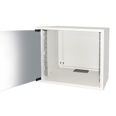 ARMADIO RACK 19" DISASSEMBLATO 9 UNITA' DA MURO PER RETI (A)460 X (L)540 X (P) 400 MM COLORE GRIGIO PORTA VETRO