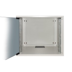 ARMADIO RACK 19" DISASSEMBLATO 9 UNITA' DA MURO PER RETI (A)460 X (L)540 X (P) 400 MM COLORE GRIGIO PORTA VETRO