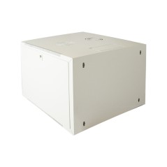 ARMADIO RACK 19" 9 UNITA' DA MURO (A)490X (L)540 X PROFONDITA' 600 MM. COLORE GRIGIO CHIARO PORTA VETRO