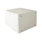 ARMADIO RACK 19" 9 UNITA' DA MURO (A)490X (L)540 X PROFONDITA' 600 MM. COLORE GRIGIO CHIARO PORTA VETRO