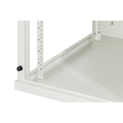 ARMADIO RACK 19" 9 UNITA' DA MURO (A)490X (L)540 X PROFONDITA' 600 MM. COLORE GRIGIO CHIARO PORTA VETRO