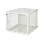 ARMADIO RACK 19" 9 UNITA' DA MURO (A)490X (L)540 X PROFONDITA' 600 MM. COLORE GRIGIO CHIARO PORTA VETRO