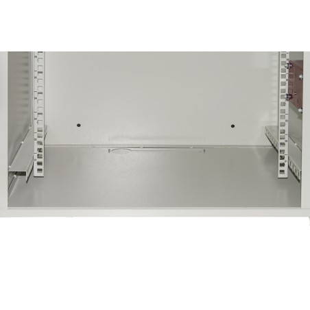 ARMADIO RACK 19" 9 UNITA' GRIGIO PORTA IN FERRO ANTIVANDALISMO CON SERRATURA ANTIEFFRAZIONE CM 40X56X46 (PXLXA)