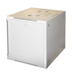 ARMADIO RACK 19" 9 UNITA' DA MURO PER RETI (A)485 X (L)540 X (P) 450 MM COLORE GRIGIO PORTA VETRO
