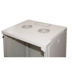 ARMADIO RACK 19" 9 UNITA' DA MURO PER RETI (A)485 X (L)540 X (P) 450 MM COLORE GRIGIO PORTA VETRO