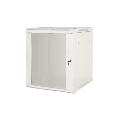 ARMADIO RACK 19" 9 UNITA' DA MURO A) 500 X (L) 600 X (P) 450 GRIGIO DISASSEMBLATO PORTA VETRO