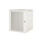 ARMADIO RACK 19" 9 UNITA' DA MURO A) 500 X (L) 600 X (P) 450 GRIGIO DISASSEMBLATO PORTA VETRO