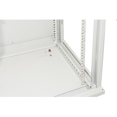 ARMADIO RACK 19" 9 UNITA' DA MURO A) 500 X (L) 600 X (P) 450 GRIGIO DISASSEMBLATO PORTA VETRO