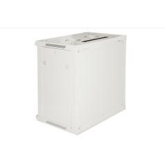 ARMADIO RACK 19" 9 UNITA' DA MURO A) 500 X (L) 600 X (P) 450 GRIGIO DISASSEMBLATO PORTA VETRO