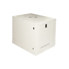 ARMADIO RACK 19" 9U LINK SERIE LIGHT COLORE GRIGIO CON PORTA VETRO (AXPXL) MM 450X400X530 RIPIANO INCLUSO