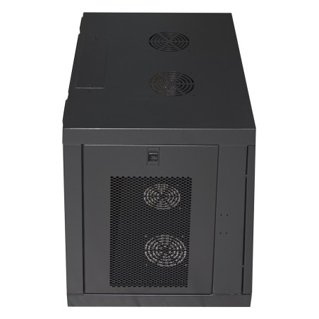 ARMADIO RACK 19" 9U CON PORTE TRAFORATE MM 510 (A), 600 (L), 450 (P) COLORE NERO