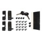 ARMADIO RACK 19" DISASSEMBLATO 12 UNITA' DA MURO PER RETI (A)595 X (L)540 X (P) 400 MM COLORE GRIGIO PORTA VETRO