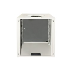 ARMADIO RACK 19" DISASSEMBLATO 12 UNITA' DA MURO PER RETI (A)595 X (L)540 X (P) 400 MM COLORE GRIGIO PORTA VETRO
