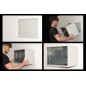 ARMADIO RACK 19" DISASSEMBLATO 12 UNITA' DA MURO PER RETI (A)595 X (L)540 X (P) 400 MM COLORE GRIGIO PORTA VETRO