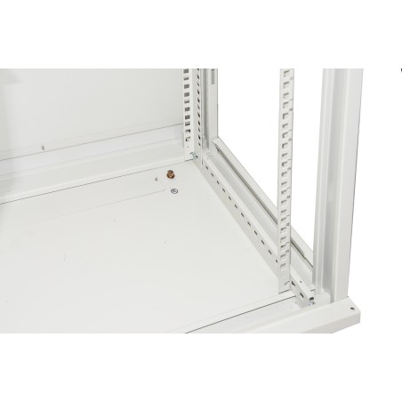 ARMADIO RACK 19" 12 UNITA' DA MURO (A) 635 X (L) 600 X (P) 450 GRIGIO DISASSEMBLATO PORTA VETRO