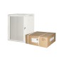 ARMADIO RACK 19" 12 UNITA' DA MURO (A) 635 X (L) 600 X (P) 450 GRIGIO DISASSEMBLATO PORTA VETRO