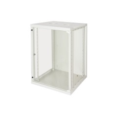 ARMADIO RACK 19" 15 UNITA' DA MURO (A)750X (L)540X (P) 600 MM. COLORE GRIGIO CHIARO, PORTA A VETRO.