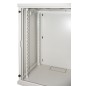 ARMADIO RACK 19" 15 UNITA' DA MURO PER RETI (A)750 X (L)540 X (P) 450 MM COLORE GRIGIO PORTA VETRO