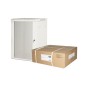ARMADIO RACK 19" 15 UNITA' DA MURO (A) 770 X (L) 600 X (P) 450 GRIGIO DISASSEMBLATO PORTA VETRO
