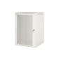 ARMADIO RACK 19" 15 UNITA' DA MURO (A) 770 X (L) 600 X (P) 450 GRIGIO DISASSEMBLATO PORTA VETRO