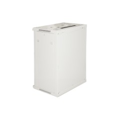 ARMADIO RACK 19" 15 UNITA' DA MURO (A) 770 X (L) 600 X (P) 450 GRIGIO DISASSEMBLATO PORTA VETRO