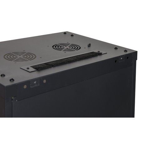 ARMADIO RACK 19" 15 UNITA' DA MURO (A) 770 X (L) 600 X (P) 450 NERO DISASSEMBLATO PORTA VETRO