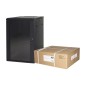 ARMADIO RACK 19" 15 UNITA' DA MURO (A) 770 X (L) 600 X (P) 450 NERO DISASSEMBLATO PORTA VETRO