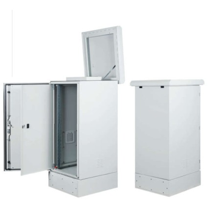 ARMADIO RACK 19" 16U PROTEZIONE IP65 MISURE L600 H1080 P650 CON BASE 200MM