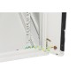 ARMADIO RACK 19" 18 UNITA' DA MURO (A)900 (L)600 X PROFONDITA' 600 MM. COLORE GRIGIO CHIARO PORTA VETRO