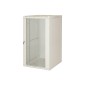 ARMADIO RACK 19" 18 UNITA' DA MURO (A)900 (L)600 X PROFONDITA' 600 MM. COLORE GRIGIO CHIARO PORTA VETRO