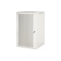ARMADIO RACK 19" 18 UNITA' DA MURO (A) 905 X( L) 600 X (P) 450 GRIGIO DISASSEMBLATO PORTA VETRO