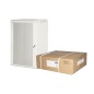 ARMADIO RACK 19" 18 UNITA' DA MURO (A) 905 X( L) 600 X (P) 450 GRIGIO DISASSEMBLATO PORTA VETRO