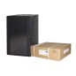 ARMADIO RACK 19" 18 UNITA' DA MURO (A) 905 X( L) 600 X (P) 450 NERO DISASSEMBLATO PORTA VETRO